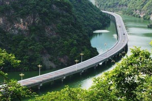 A construction company finished building a new bridge that reduces travel time between two towns