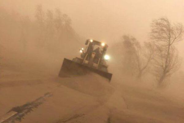 The military sent helicopters to rescue stranded motorists after a snowstorm