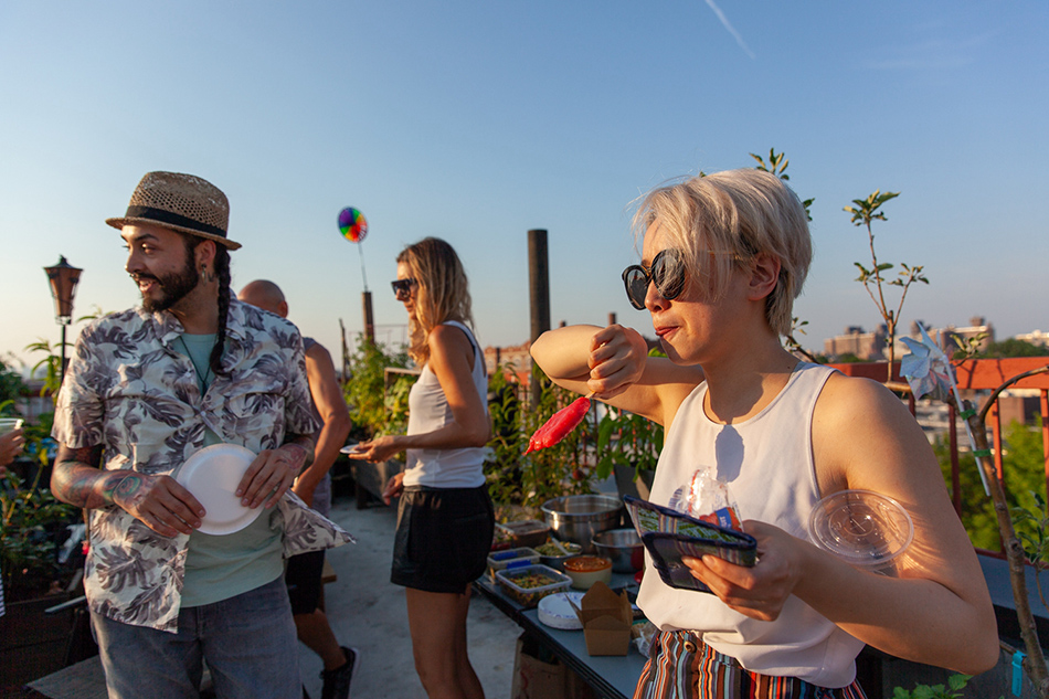 A hotel added a rooftop garden where guests can pick fresh herbs and vegetables for cooking classes